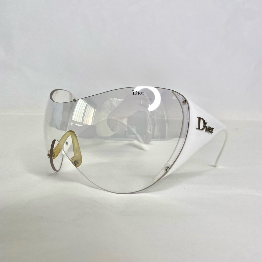 Dior Ski 1 sunglasses from Galliano for Dior era. White version - clear lenses
